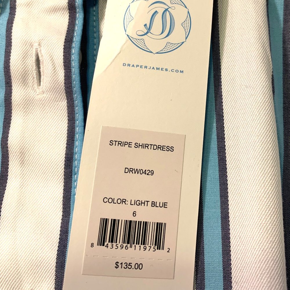 Draper James Striped Shirtdress. NWT. - Picture 4 of 8